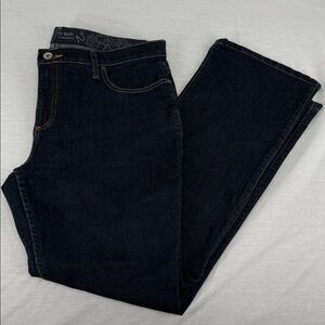 Wrangler Jeans Wm 15/16 x 32 Dark Blue Denim Riding Q-Baby No Gap Waistband